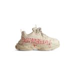 Men’s Triple S Sneaker Diy Metal  in White/red/black